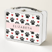 Patroon van poten, zwarte poten, rode harten, Jouw (Voorkant)