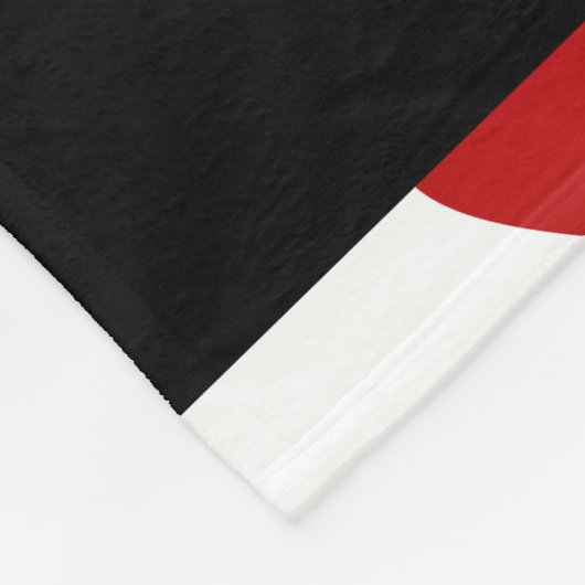 Patroon van poten, zwarte poten, rode harten, Jouw Fleece Deken (Hoek)