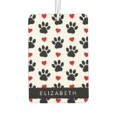 Patroon van poten, zwarte poten, rode harten, Jouw Luchtverfrisser (Achterkant)