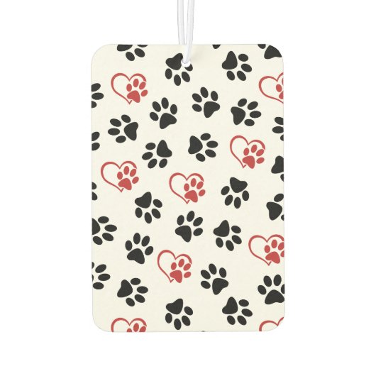 Patroon van poten, zwarte poten, rode poten, harte luchtverfrisser (Achterkant)