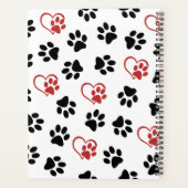 Patroon van poten, zwarte poten, rode poten, harte planner (Achterkant)