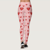 patroon van rode harten leggings (Achterkant)