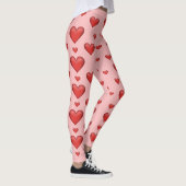 patroon van rode harten leggings (Rechts)