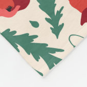 Patroon van rode papavers fleece deken (Hoek)