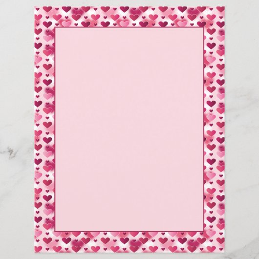 patroon van roze harten (Voorkant)