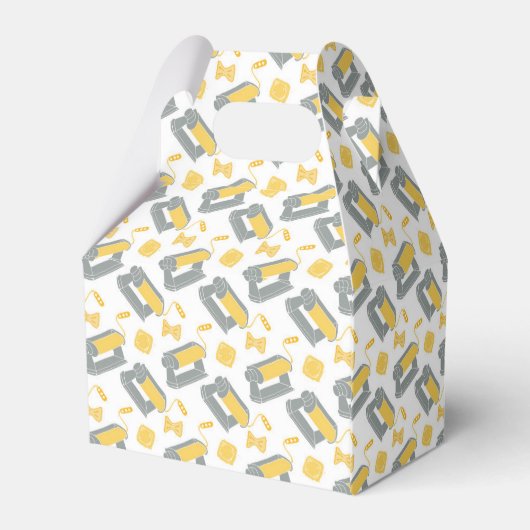 patroon van schattig deegwaren bedankdoosjes (Achterkant)