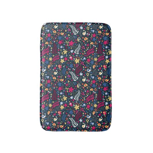 patroon van schattige vogels en bloemen badmat (Voorkant Verticaal)