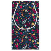 patroon van schattige vogels en bloemen klein cadeauzakje (Achterkant)