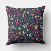 patroon van schattige vogels en bloemen kussen (Achterkant)