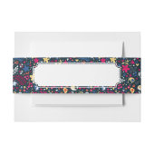 patroon van schattige vogels en bloemen uitnodigingen wikkel (Voorkant Voorbeeld)