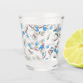 Patroon van strooipillen shot glas