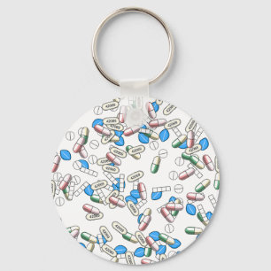 Patroon van strooipillen sleutelhanger