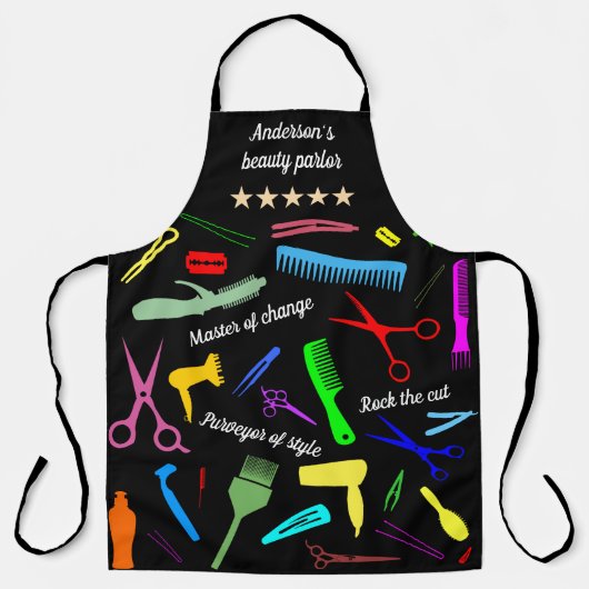 Patroon van Stylist's Tools Grappig Schort (Voorkant)