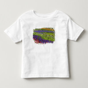 Patroon van tulpen hyacint, en druifhyacint kinder shirts