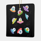 PATROON VAN UFO-SCHEPEN KERAMISCH ORNAMENT (Links)