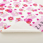 Patroon van uilen, schattige uilen, roze uilen, Jo Sherpa Deken (3/4)