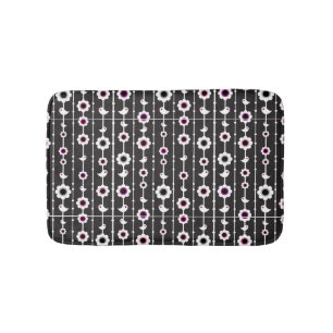 patroon van vogel en bloemen badmat