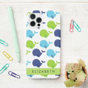 Patroon van walvissen, schattige walvissen, Jouw n iPhone 12 Pro Hoesje