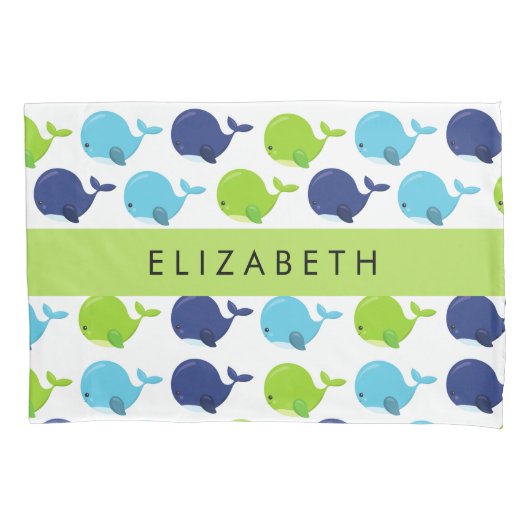 Patroon van walvissen, schattige walvissen, Jouw n Kussensloop (Voorkant)