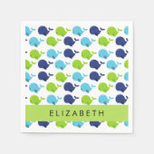 Patroon van walvissen, schattige walvissen, Jouw n Servet (Voorkant)