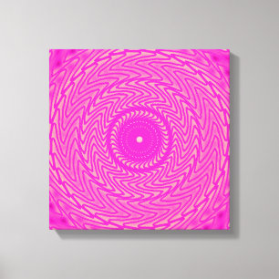 patroon van warmroze cirkels canvas afdruk
