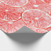 patroon van waterverf-grapefruitmoes cadeaupapier (Hoek)