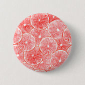 patroon van waterverf-grapefruitmoes ronde button 5,7 cm (Voorkant)