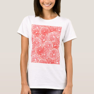 patroon van waterverf-grapefruitmoes t-shirt
