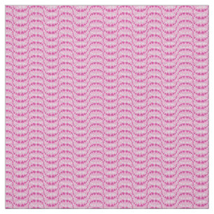 Patroon van Wavy Hearts in roze kleur Stof