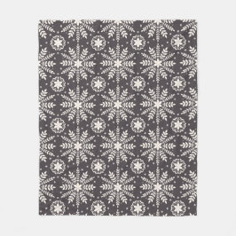 Patroon van witte sneeuwvlokken fleece deken