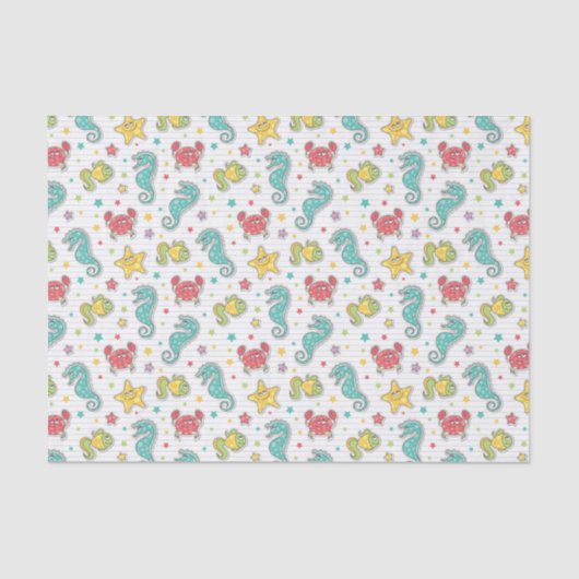 patroon van zeeen tissuepapier (Voorkant)