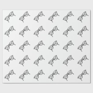 PATROON VAN ZWARTE EN WITTE NERD GLAS CADEAUPAPIER