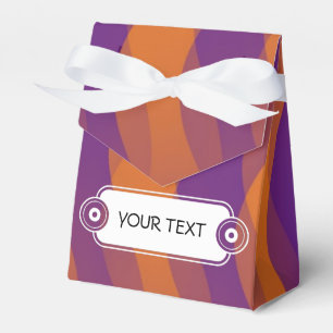Patroon - violette oranje golven + uw tekst bedankdoosjes