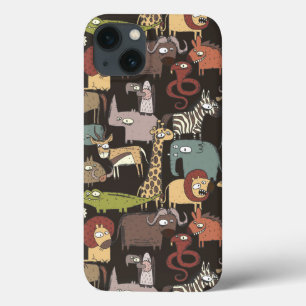 Patroon voor Afrikaanse dieren iPhone 13 Hoesje