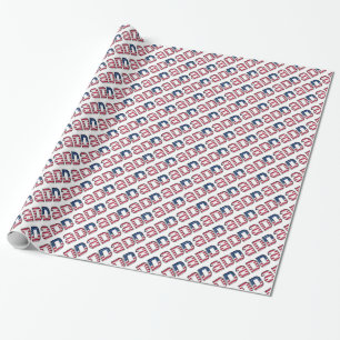 Patroon voor Amerikaanse papa Stars en Stripes Typ Cadeaupapier