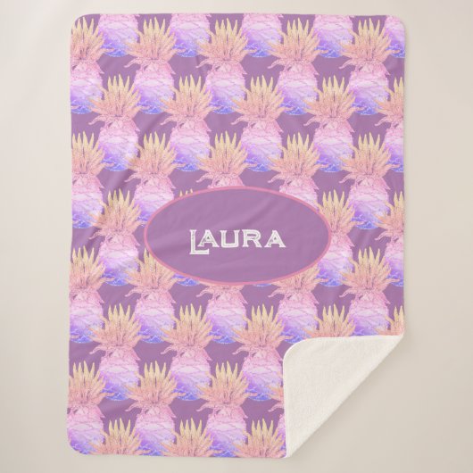 Patroon voor ananas sherpa deken (Voorkant)