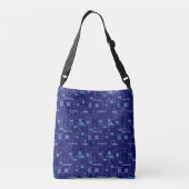 Patroon voor blauw circuit crossbody tas (Achterkant)