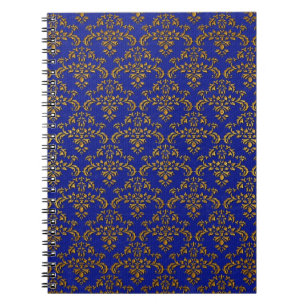 Patroon voor blauw en gouden vragen notitieboek