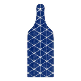 Patroon voor blauwe en witte shibori-lijnen snijplank