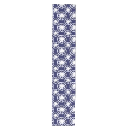 Patroon voor blauwe en witte sjiitische cirkels medium tafelloper (Voorkant)