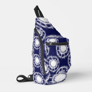 Patroon voor blauwe en witte sjiitische cirkels sling bag