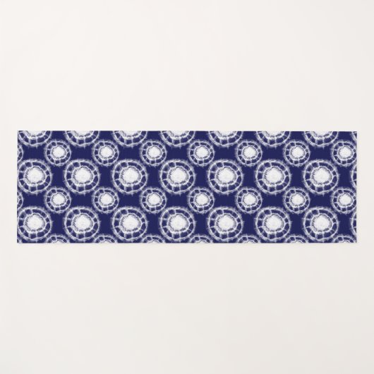 Patroon voor blauwe en witte sjiitische cirkels yogamat (Voorkant (horizontaal))