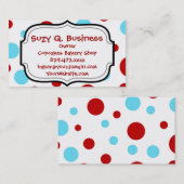 Patroon voor Blauwgroen rode witte rode rode witte Visitekaartje (Voorkant / Achterkant)