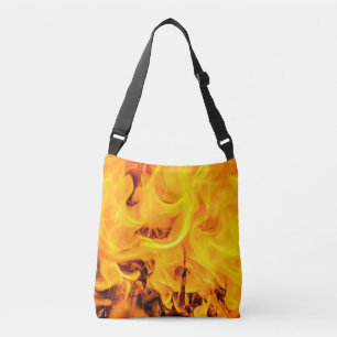 Patroon voor brand en vlammen crossbody tas