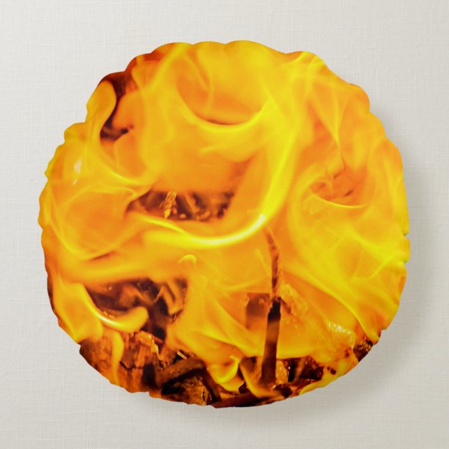 Patroon voor brand en vlammen rond kussen (Voorkant)
