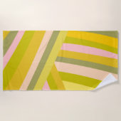 Patroon voor Bright moderne Citrus Stripes Strandlaken (Voorkant)