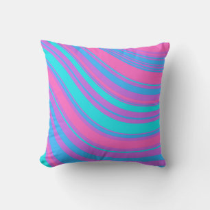 Patroon voor Bright Wavy Retro Kussen