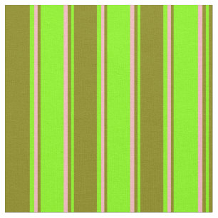 Patroon voor Chartreuse, Groene en Lichte Roze Lij Stof