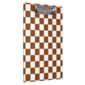 Patroon voor Chocolate Brown en White Checker Boar Klembord (Rechts)
