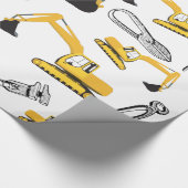 Patroon voor de constructie van graafmachines en g cadeaupapier (Hoek)